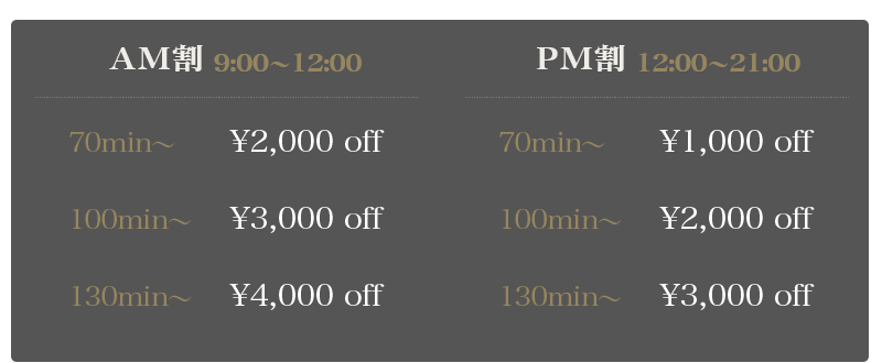AM割・PM割